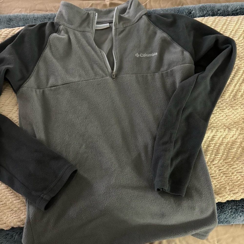 Boys Large Columbia Fleece Quarter-Zip Pullover